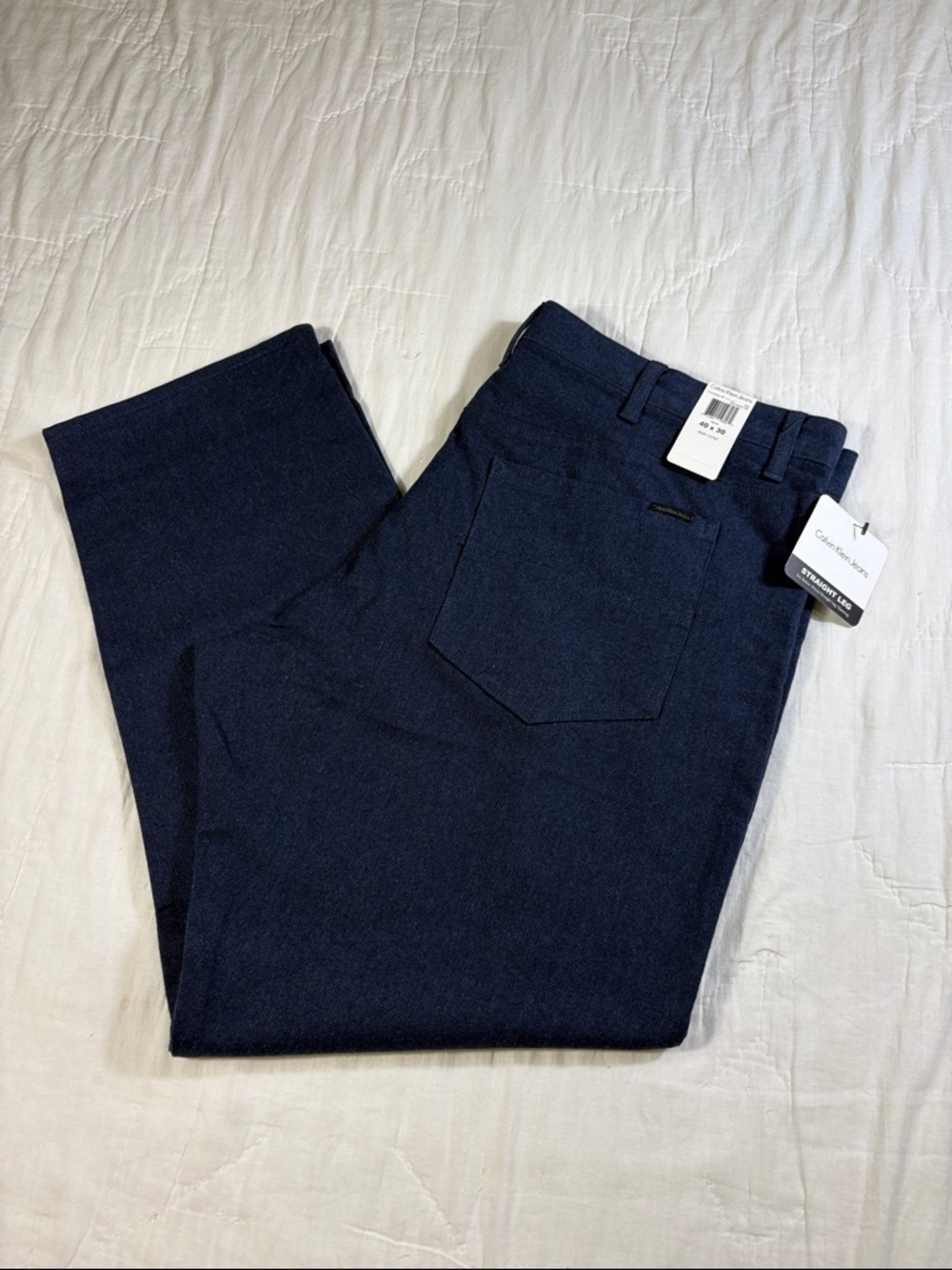 Streetwear‎ Calvin Klein Jeans Men's 40x30 Straight Leg Navy Ridge HTR Pants NWT